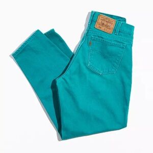 Vintage Urban Outfitters Levi’s 511 Overdyed Teal Jean